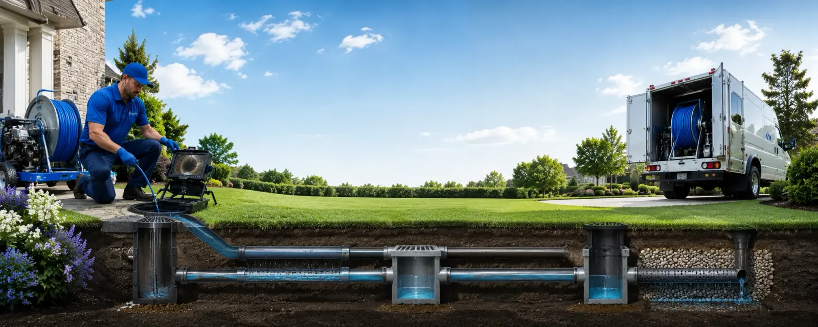 Outdoor drain cleaning information for Sprakers, NY